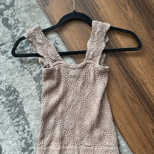 FP Movement by Free People Textured Crop Top in Tan